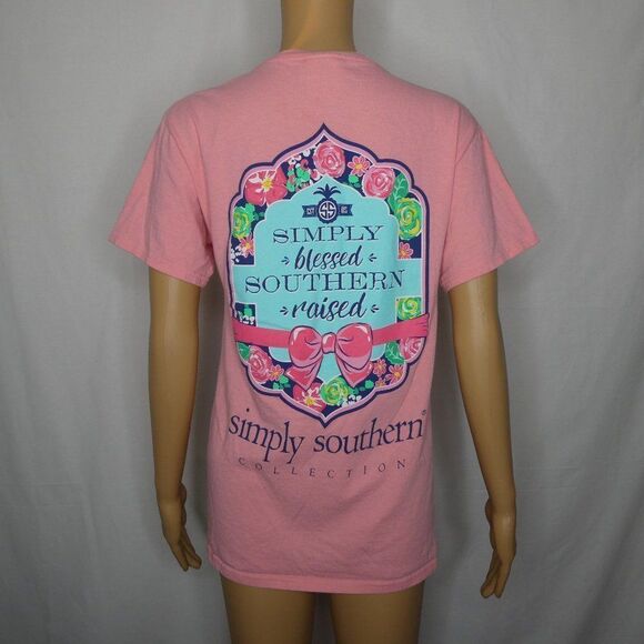 Simply Southern Blessed Raised Graphic T Shirt Tee - Picture 1 of 9